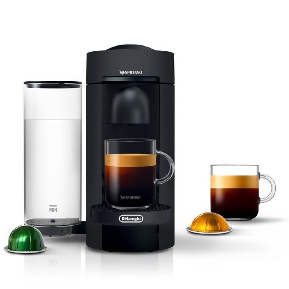 Black, Nespresso machine! Very compact and easy to use.